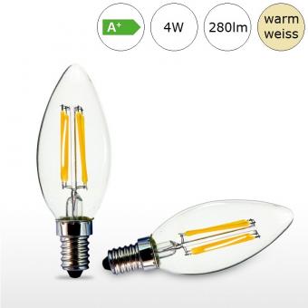LED-Glühfadenlampe E14 4W 35x97mm warmweiss 2700K 280lm 