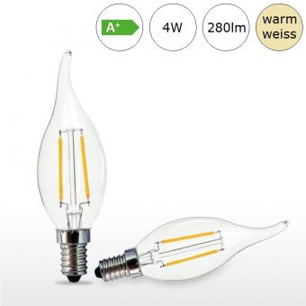 LED-Glühfadenlampe E14 4W 35x117mm warmweiss 2700K 280lm 